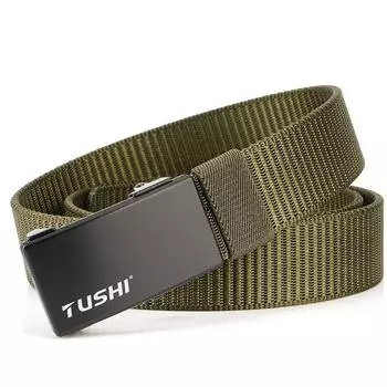 Mary New High-End утолщенный нейлоновый пояс универсальный повседневный ремень для брюк с автоматической пряжкой 120cm красный