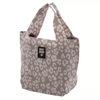 MARY QUANT Эко-сумка с леопардовым принтом Компактная моющаяся My Bag (Бежевый/Маленький размер/Леопардовый принт) (С вставкой/складкой) 192012-0001-01