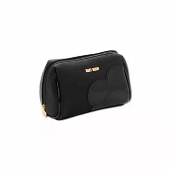 MARY QUANT Shrink Daisy Patch Oval Pouch H10 x W15 x D8cm Black чёрный