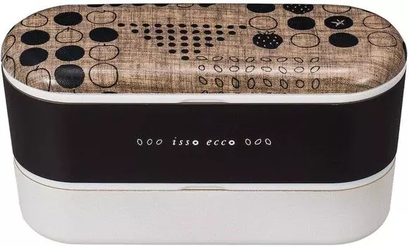 Masakazu box 2 isso ecco slim nest ланч-бокс черный Lunch tiers 43-67705-6 Размер: приблизительно. Ш6.8 Г17.8 В9.5см чёрный