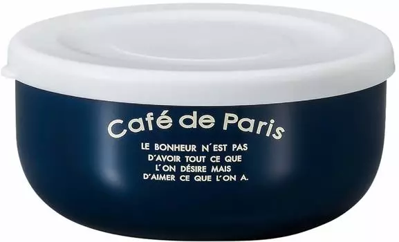 Masakazu Сделано в Японии антибактериальная коробка для бэнто круглая маленькая миска de Paris 300 мл Navy Caf 48-79269-8