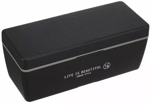 Masakazu Wood Grain BC Lunch L Black Bento Box 1 Tier 755662 L/B