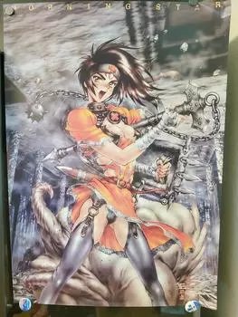 Масамунэ Сиро B2 Плакат винтажный Аниме Манга 1999 Призрак в доспехах Gits appleseed Доминион Использованный B2