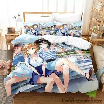 Masamune kun no Revenge Комплект постельного белья Single Twin Full Queen King Size Комплект постельного белья Adult Kid Bedroom Duvetcover Sets Anime Bed 70x133cm 2pcs