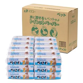 Masco Paper Material Pet Toilet Paper Pet Mecha Raku 100W x 30 pieces in Dog Walking Goods Dog Toilet Paper Double [Sold Case]