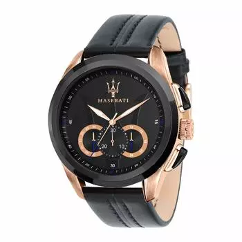 Maserati Genuine Traguardo 45 мм кварцевые часы R Luminous 10 ATM Water японский механизм год [Официальный продукт] мужские 8871612025, указатель, устойчивый, чёрный