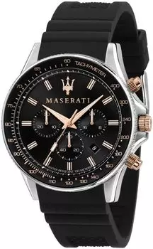 Maserati Sfida Black Simple мужские часы, циферблат,