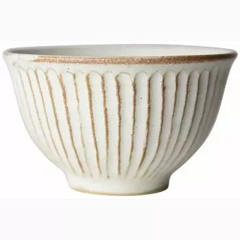 Mashiko Ware Rice Bowl White SHINOGI TS-08