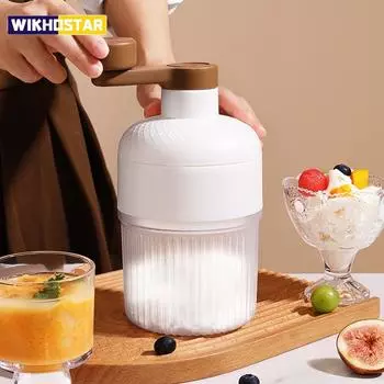 Машина для бритого льда, мини-дробилка для льда, ручная машина для изготовления молочного коктейля для бритого льда, портативная маленькая машина для приготовления града, кухонный инструмент