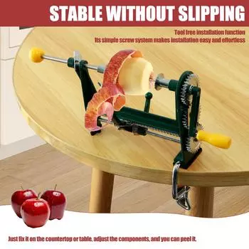 Машина для чистки фруктов из нержавеющей стали Ручная машина для чистки фруктов Экономящая труд машина для чистки фруктов с ручкой для ручного привода Многоцелевая зелёный