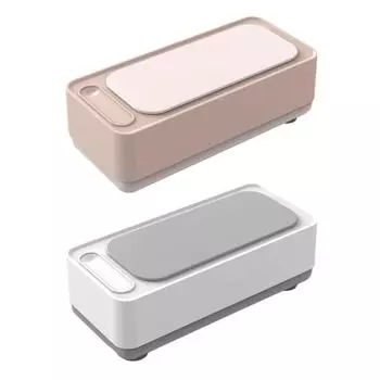 Машина для чистки очков Ультразвуковой очиститель ювелирных изделий Ультразвуковой очиститель Очиститель для очков для мытья ювелирных изделий Стеклянные часы розовый