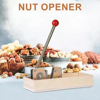 Машина для чистки орехов макадамия из нержавеющей стали с деревянной коробкой, ручные щипцы для орехов пекан, фундука, миндаля
