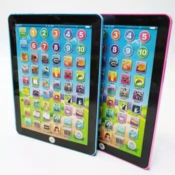 Машина для чтения с голосовым управлением Планшет Детская машина для изучения английского языка Моделирование Компьютерная машина для изучения историй Игрушка-головоломка розовый