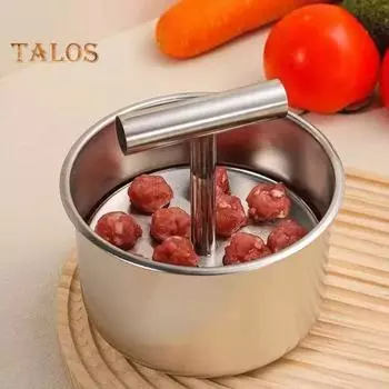 Машина для изготовления фрикаделек из нержавеющей стали, 6/12 шариков, ручная машина для изготовления фрикаделек, кухонный пресс для изготовления фрикаделек, легкоочищаемый инструмент для изготовления фрикаделек S