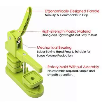 Машина для изготовления квадратных магнитов на холодильник 50 мм для самостоятельного изготовления магнитных кнопок на холодильник / значков на пластиковой основе, художественных промыслов