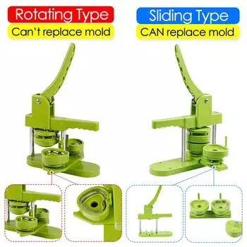 Машина для изготовления пуговиц в форме сердца с набором из 100 деталей для самостоятельного изготовления вращающегося/скользящего типа, набор штифтов для значков