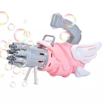 Машина для изготовления пузырей 2021, крутые игрушки, подарок, 12 отверстий, огромное количество автоматических пузырей розовый