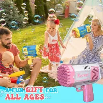 Машина для изготовления пузырей для детей с игрушками из пузырькового раствора для детей 45359 лет, вечеринки на открытом воздухе для мальчиков и девочек в помещении синий