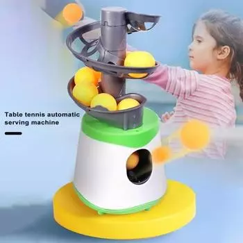 Машина для качки, безопасная, легкая, тренировочное устройство для настольного тенниса, детская сборка, забавная игрушка для выброса, машина для качки синий
