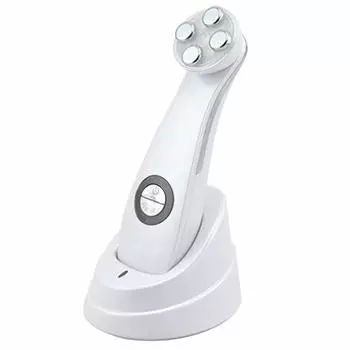 Машина для красоты лица, ионтофорез, устройство для лица EMS LED, легкий ультразвук для пор, высокочастотный автоматический циркулятор, гель для ухода за порами, радиоволны RF, темный белый