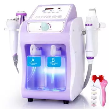 Машина для лица Hydrafacial Sextupole 6 in1 для очищения кожи лица - профессиональный аппарат для микродермабразии водородно-кислородный аппарат для лица для дома