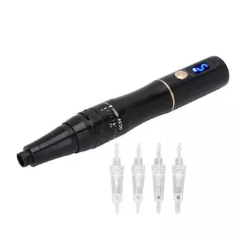 Машина для микроблейдинга Перезаряжаемая портативная машина для подводки для бровей, губ и глаз Тату-машинка Ручка черная 100240 В EU Plug чёрный