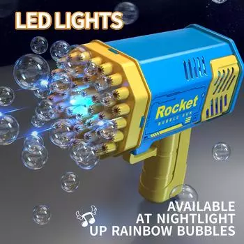 Машина для мыльных пузырей Мини-пистолет для мыльных пузырей, Игрушки для мыльных пузырей с подсветкой, для детей и малышей с мыльным раствором, Летние игрушки
