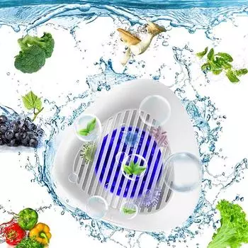 Машина для мытья фруктов и овощей, кухонный беспроводной стиральный порошок, дезинфекционный очиститель белый