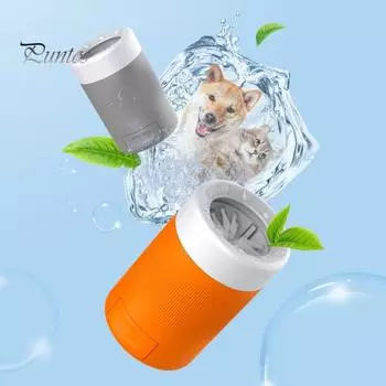 Машина для мытья лап собак, автоматическая машина для мытья лап домашних животных, грязная машина для чистки лап для маленьких, средних и больших собак/кошек серый