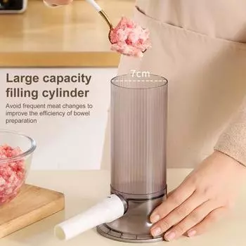 Машина для наполнения колбас Yousheng с 4 трубками для наполнения, ручная машина для изготовления домашних колбасок, наполнитель из нержавеющей стали для домашней кухни света кофе