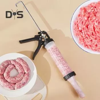 Машина для наполнения колбасных изделий мясом, ручная машина для наполнения колбас с 3 трубками, пищевая, большой емкости, набор трубок для наполнения колбасных изделий домашнего приготовления белый