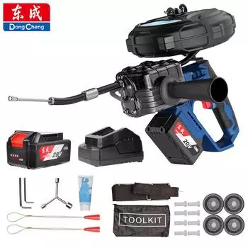 Машина для нарезания резьбы Dongcheng, перезаряжаемая бесщеточная литиевая батарея DCCX600, электрическое устройство для нарезания резьбы, устройство для темной трубки, электропроводка One Electric and One Charge [Standard]
