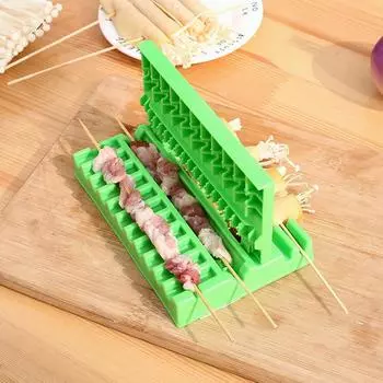 Машина для нарезки мяса для барбекю, многофункциональный бытовой шашлык для быстрого приготовления мяса, большой шампур, волшебный станок, шашлык из баранины, шашлык для рулетов зелёный