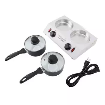 Машина для плавления шоколада с 2 резервуарами, постоянная температура, алюминиевая антипригарная ручная шоколадная машина L