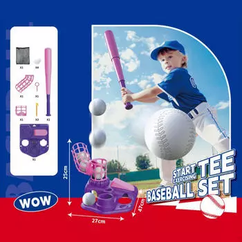 Машина для подачи бейсбольного мяча с регулируемой битой — для детей на открытом воздухе Style H