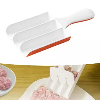 Машина для приготовления фрикаделек, инструмент для приготовления пищи, удобная ручка, скользящий шарик для мяса для ресторанов оранжевый