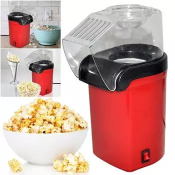 Машина для приготовления кукурузы без масла Pipoqueir Eletric Hot Air Machine Mini Popcorn Maker Machine-1200W Бытовая машина для приготовления здорового попкорна us чёрный