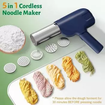 Машина для приготовления лапши, домашняя ручная беспроводная электрическая машина для раскатывания лапши Италия Машина для приготовления лапши с формовочной формой, легко промывается