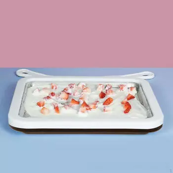 Машина для приготовления мороженого Cold Pan Многоцелевая бытовая интерактивная с лопаткой Rolled белый
