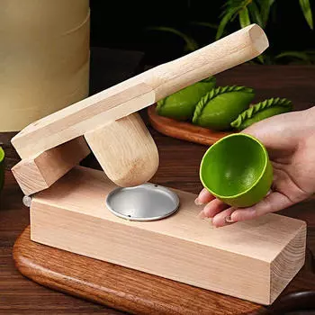 Машина для приготовления моти-кожи Qingming Fruit Wooden Test Press Machine Удобный инструмент Qingtuan Rice