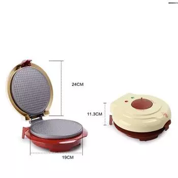 Машина для приготовления омлета на завтрак 1 шт., домашняя автоматическая двухсторонняя, с подогревом, для приготовления яиц, мороженого, хрустящей вафли, кухонные приборы розовый