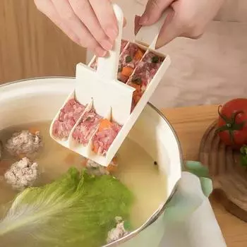 Машина для приготовления пельменей с рисом и мясом Креативная кухня Инструменты для приготовления фрикаделек Четырехместный набор для приготовления пельменей с рисом и мясом Форма для шариков для приготовления мяса