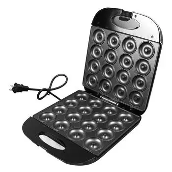 Машина для приготовления пончиков мощностью 1400 Вт. Приготовление 16 пончиков. Антипригарная, легкоочищаемая машина для приготовления блинов. US Plu