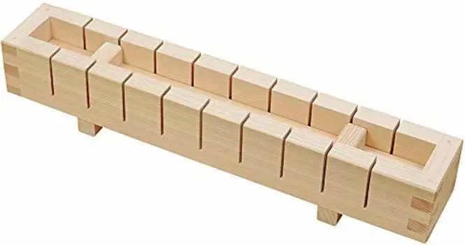 Машина для приготовления прессованных суши Yamaco Yamako 792450 Hinoki, 10 ломтиков, сделано в Японии