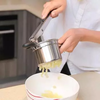 Машина для приготовления пюре из картофеля, ручная соковыжималка из нержавеющей стали, толкушка для картофеля A чёрный