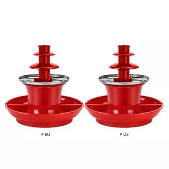 Машина для приготовления шоколадного водопада с тремя слоями, самодельная автоматическая башня для плавления шоколада с подносом для фруктов/орехов/угощений