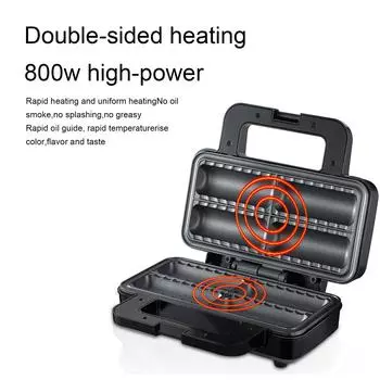 Машина для приготовления сосисок в рулетах 800 Вт, машина для приготовления 4 закусок в рулетах, антипригарное покрытие для завтрака L