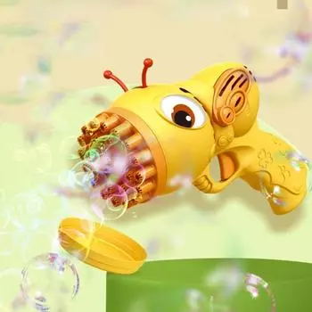 Машина для пузырей Пчела, простое управление, забавные развлечения, многоцветная, 29 отверстий, воздуходувка для пузырей, игрушка в подарок зелёный