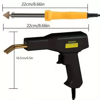 Машина для ремонта бампера автомобиля Сварочный пистолет для ремонта пластикового бампера Сварочный гвоздь Сварочный пруток Машина для сварки пластика Термоплавкий аппарат чёрный