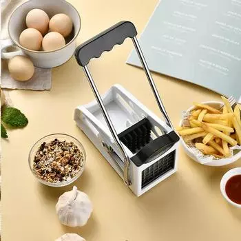 Машина для резки картофеля, многофункциональная, из нержавеющей стали, ручная овощерезка, инструмент для резки картофеля, огурцов, фруктов и овощей чёрный